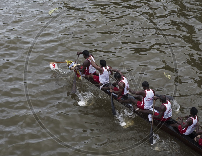 Boat team's participating  in the Payippad Boat race