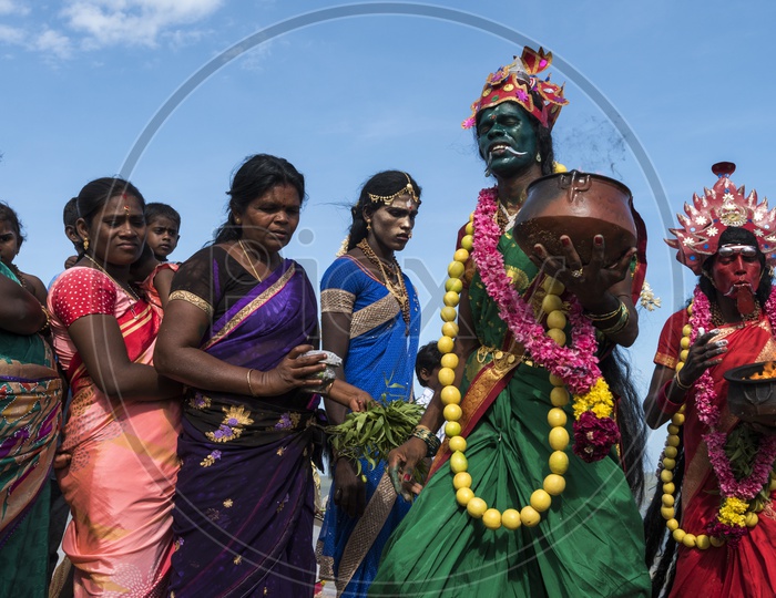 Scenes of Kulasai / Kulasekharapattanam Dussera Festival Celebrations  in Tuticorin