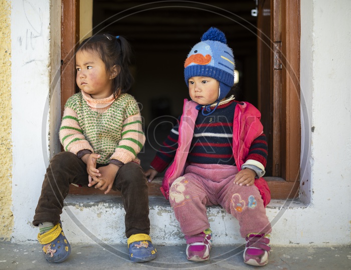 Portrait of Children in Leh