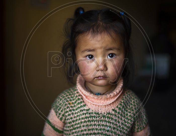 Portrait of a girl Child in Leh