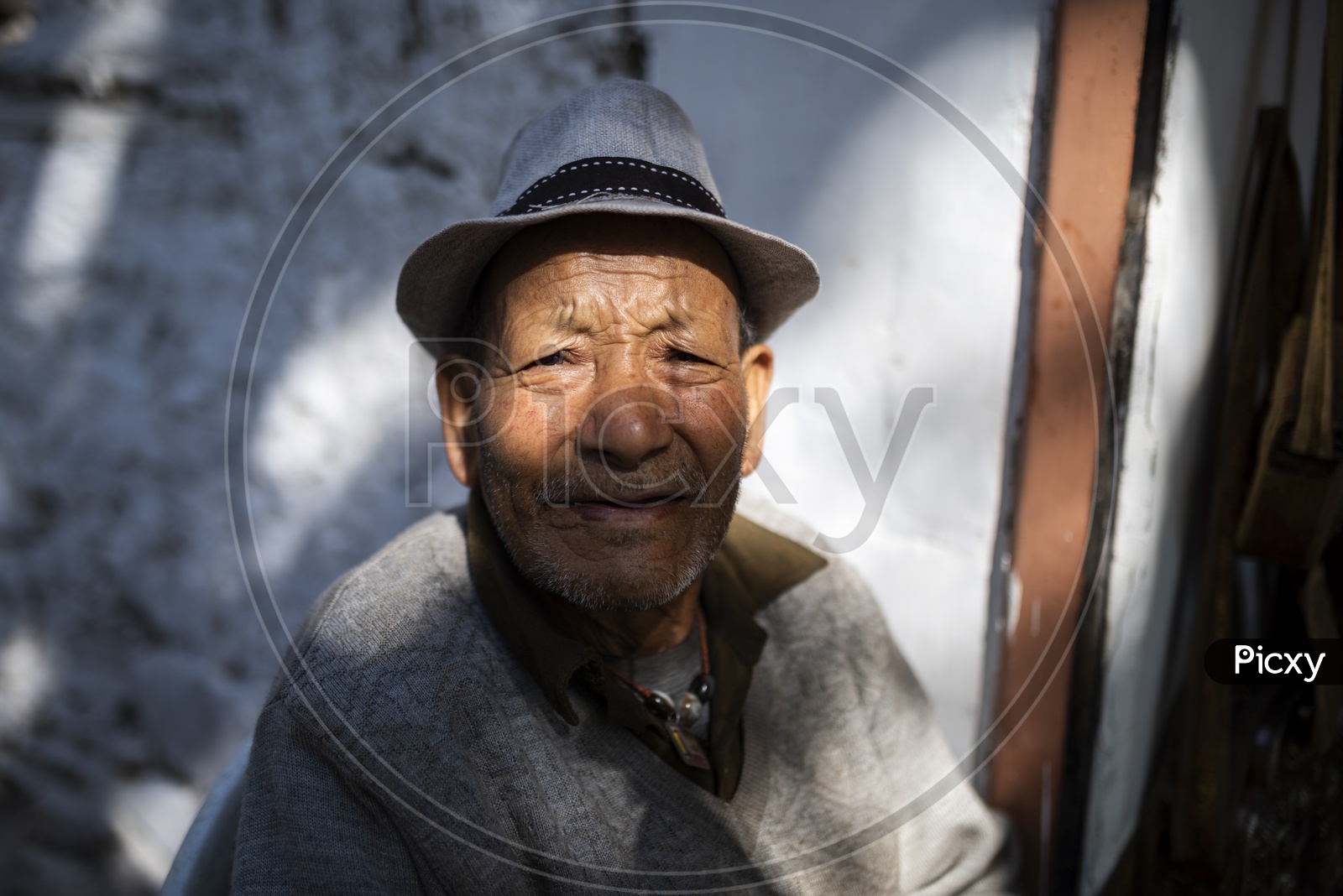 Portrait of a Local old man in Leh