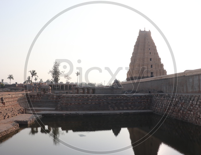 Water pond in virupaksha temple, hampi