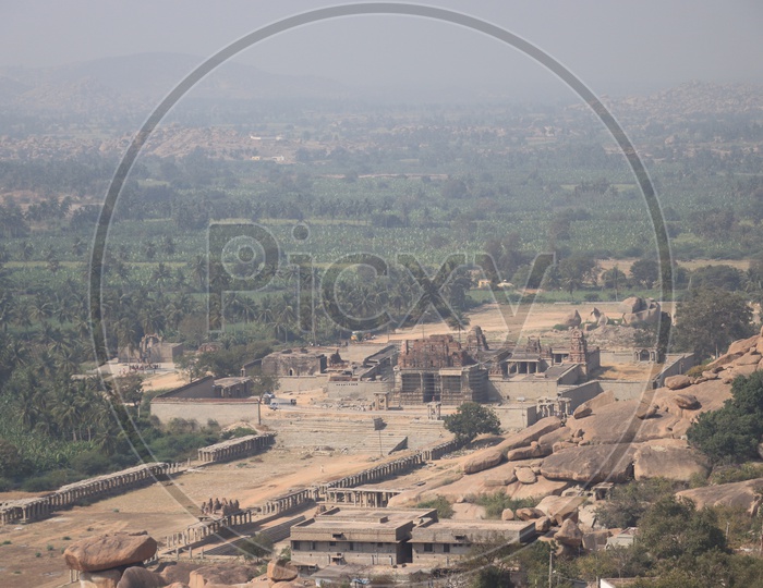 Ariel view of Hampi Temples