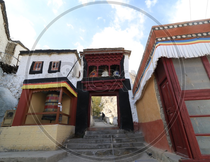 Tibetian Prayer Bells In  Thikse Buddhist Monastery