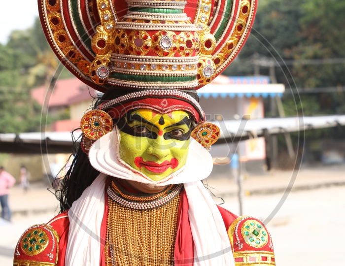 Kathakali Dancer Closeup