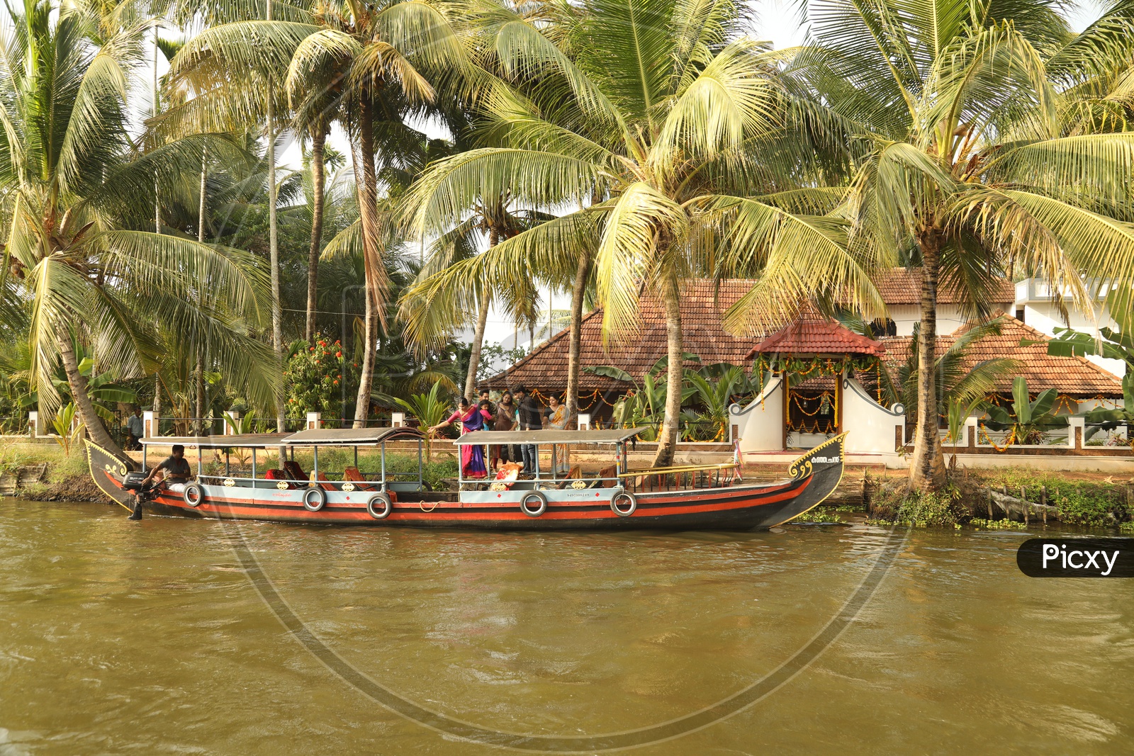 Boat sailing in Kerala