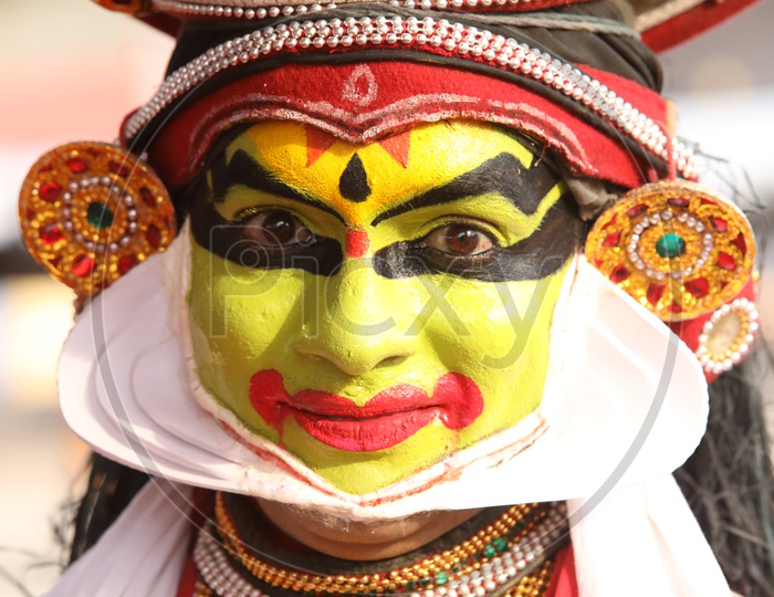 Kathakali Dancer Close up