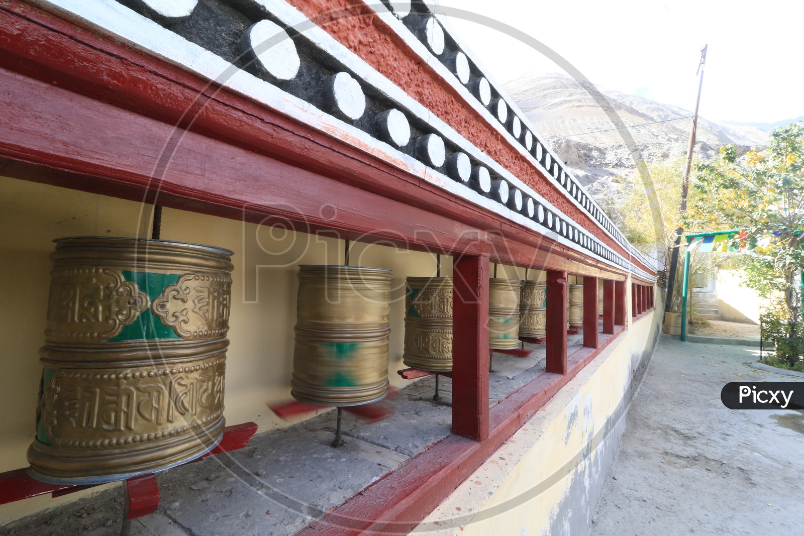 Tibetian Prayer Bells in Thikse Monastery