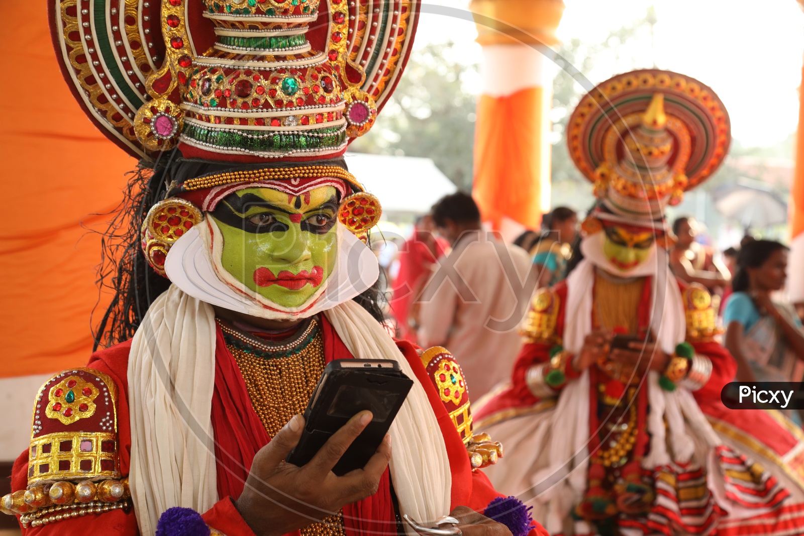 Kathakali Dancer using Mobile