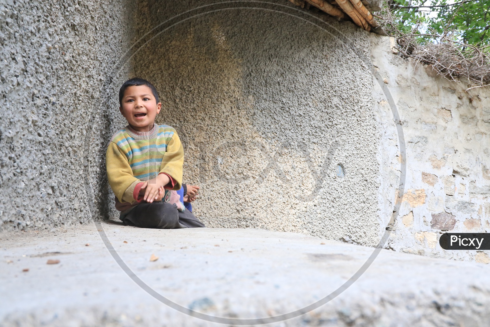 Photograph of kid from leh