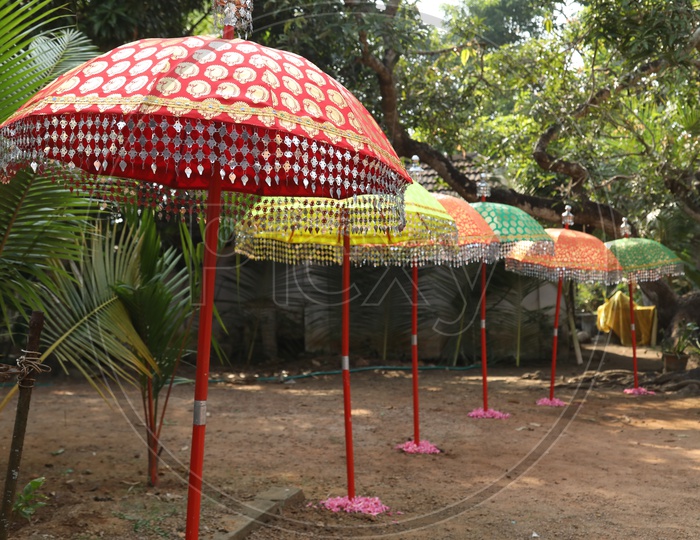 decorated umbrellas
