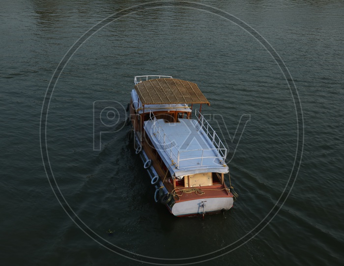 Boat sailing in water in kerala