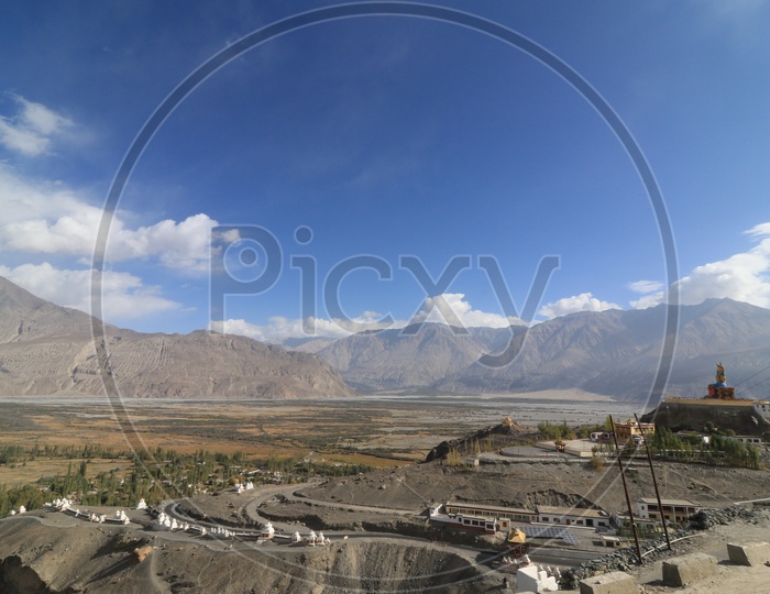 Landscape of beautiful Mountains of Leh