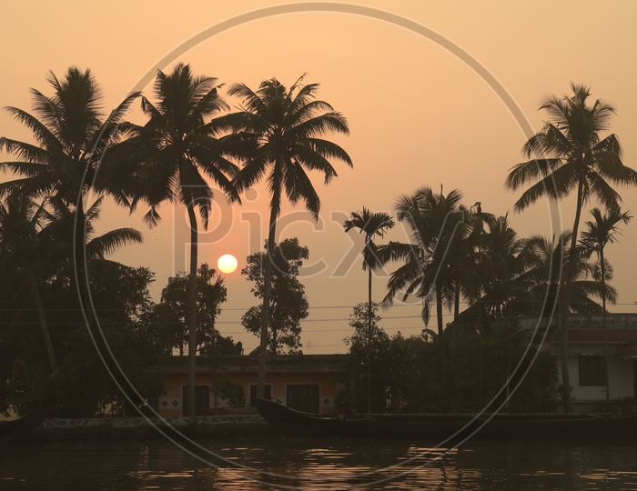 Beautiful Sunset View in Kerala