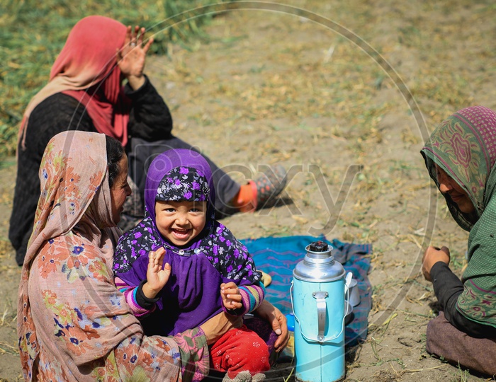 Kashmiri Girl Child Smiling