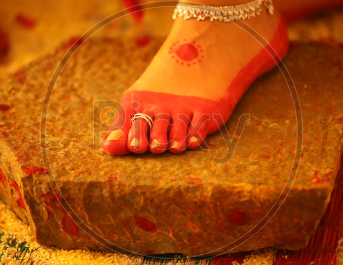 bride feet in South Indian Wedding