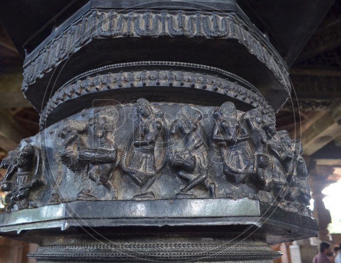 Ancient Stone Carvings in Thousand Pillar Temple