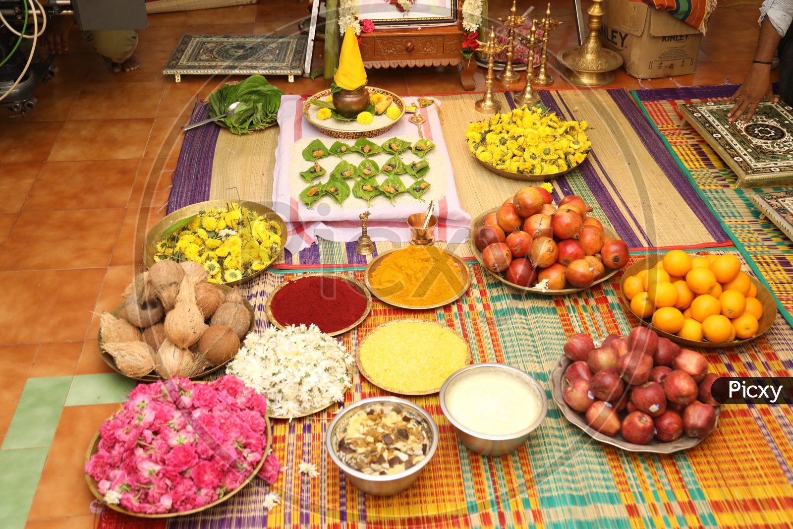 South Indian Traditional Pooja arrangement