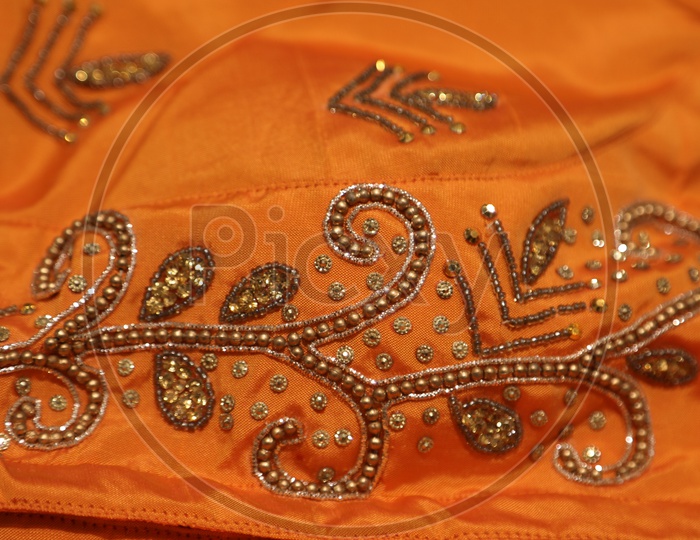 Embroidery Designs On a Saree