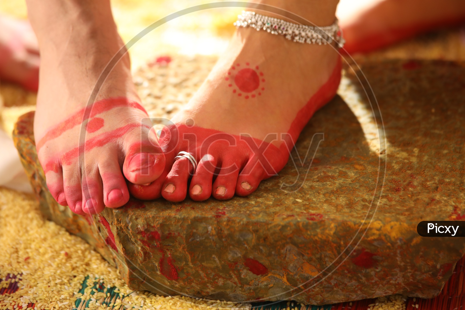 Couple Foots in South Indian Wedding