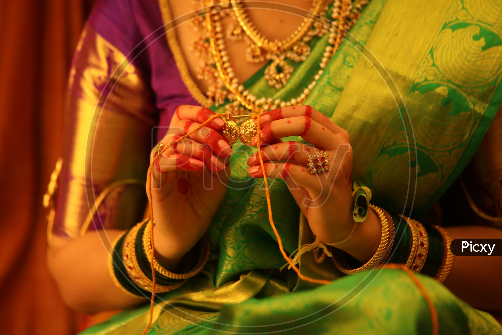 south Indian Marriage / Wedding  rituals. mangalasutram