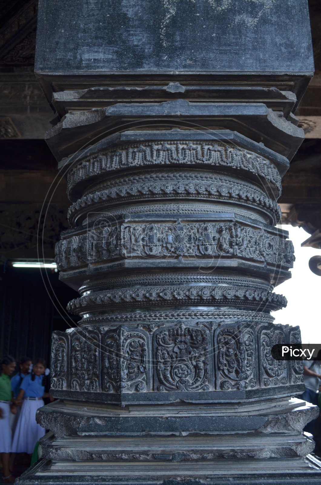 Ancient Stone Carvings in Thousand Pillar Temple