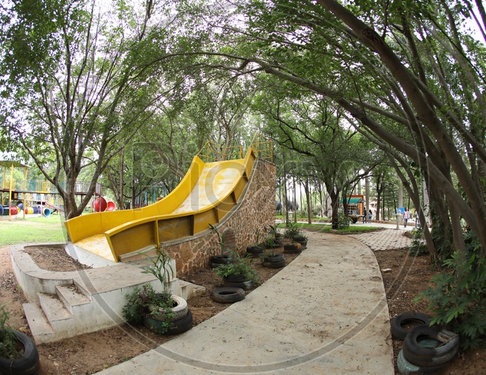 Children Slider In a Park