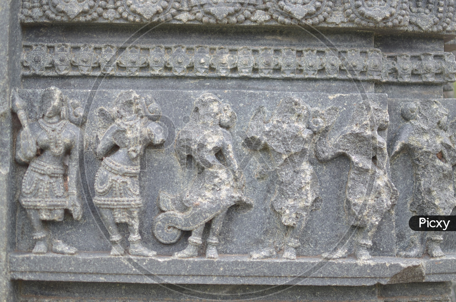 Ancient Stone Carvings at Thousand Pillar Temple