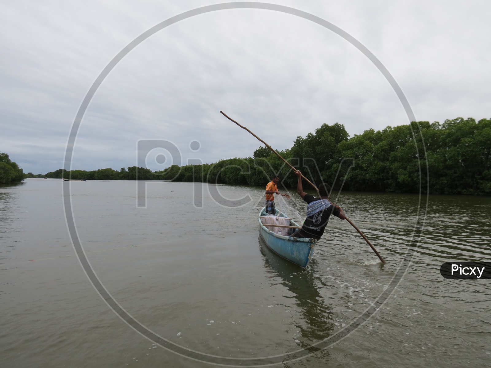 Fisherman Boat at Pichavaram Mangrove Forest