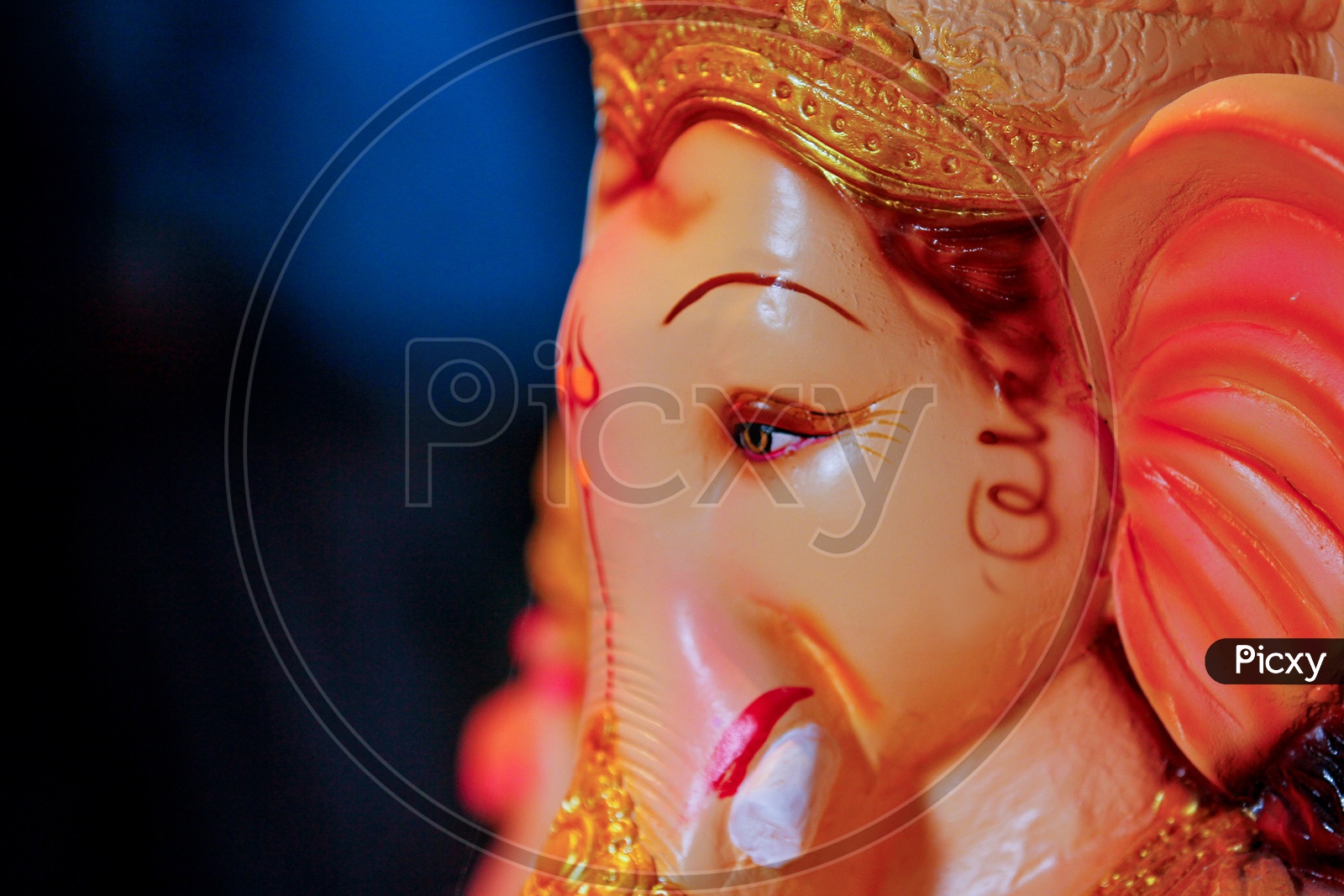 Close up shot of Lord Ganesh Idol