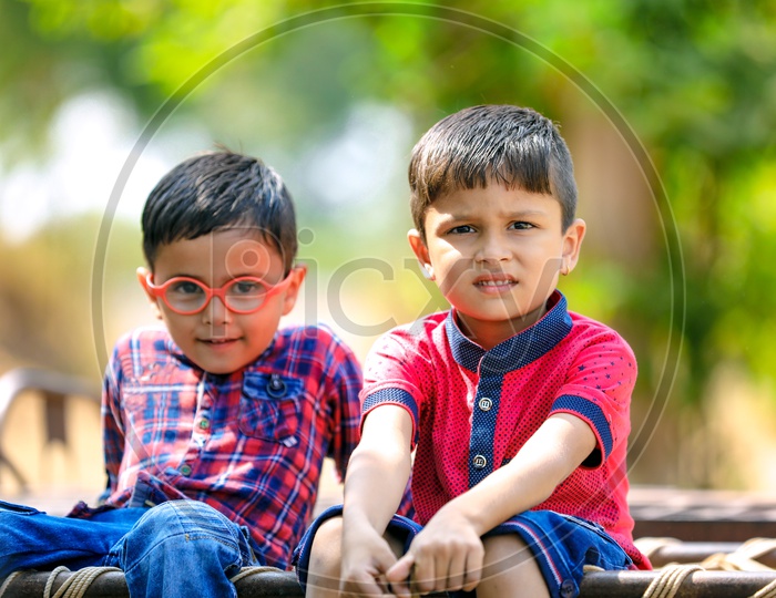 Indian Children Boys Friends with glasses