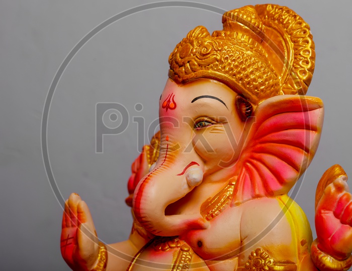 Close up shot of Ganesh Idol