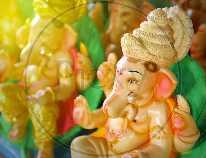 Lord Ganesh Idol placed in a sequence