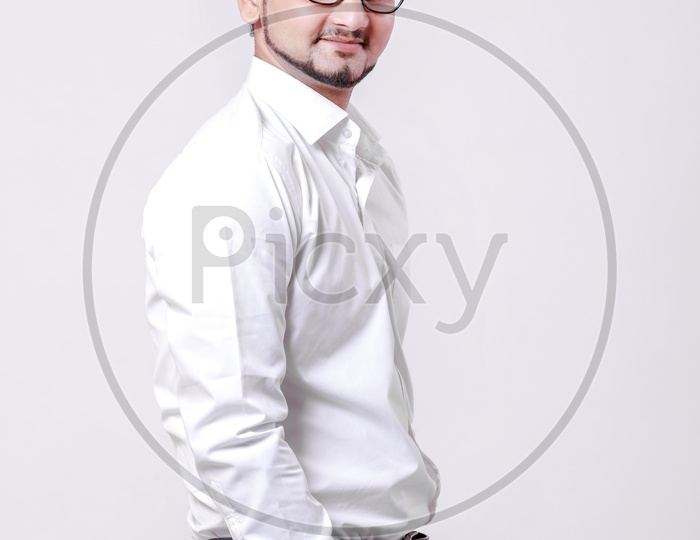 Indian Young Professional Man On an Isolated White Background
