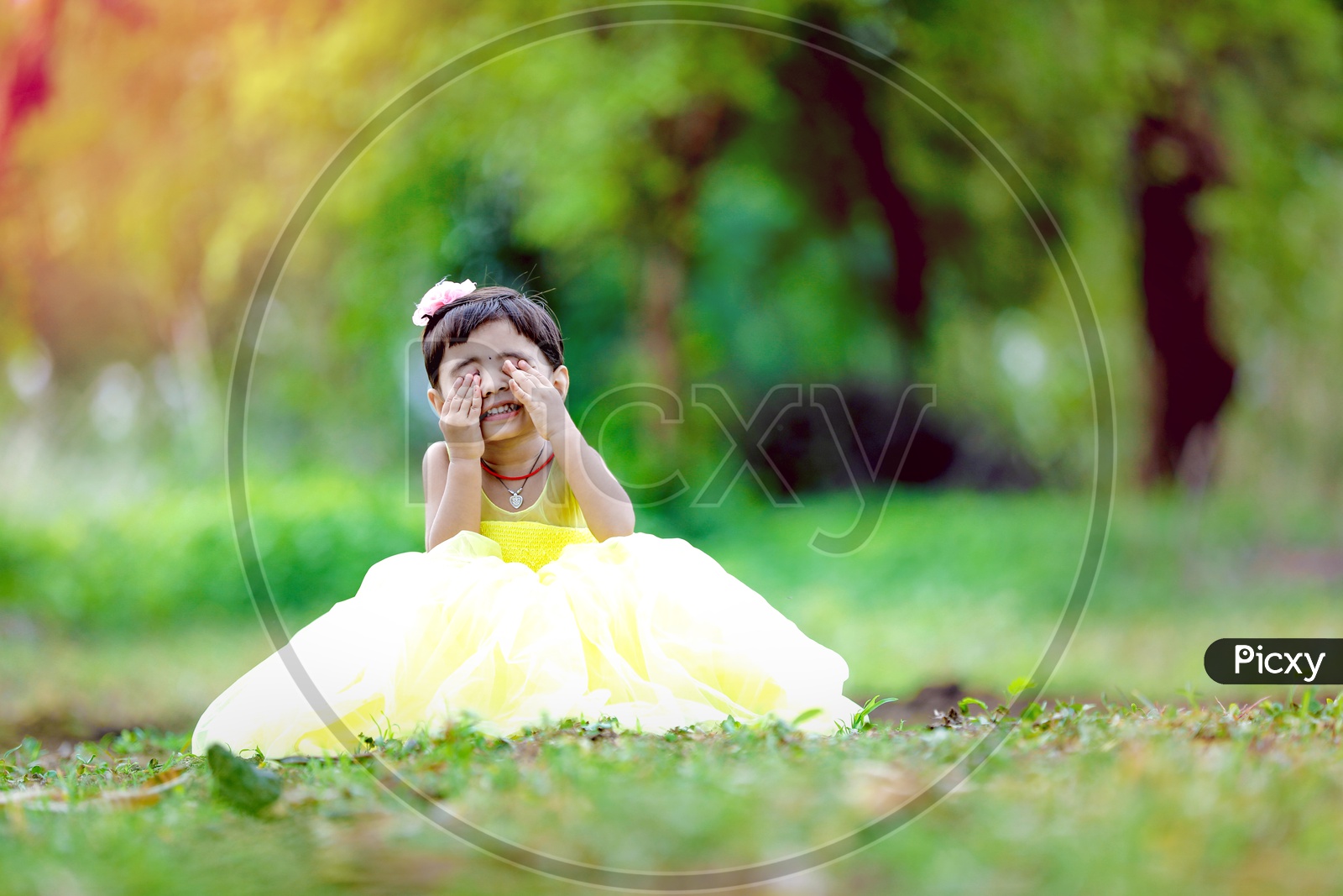 Indian Cute Girl Child With Expressions Closeup SHots