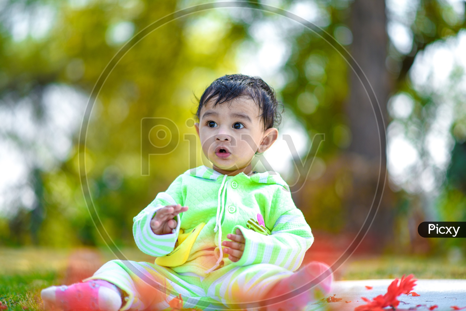Indian Cute Baby Boy Closeup Shot with Cute Expressions