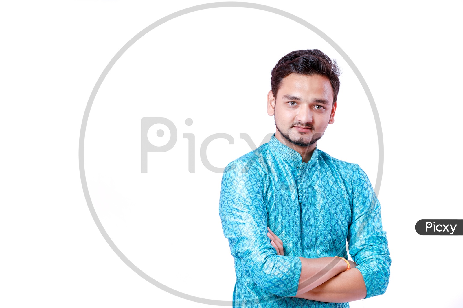 Indian Young Professional Man With a Smiling Face  On an Isolated White Background