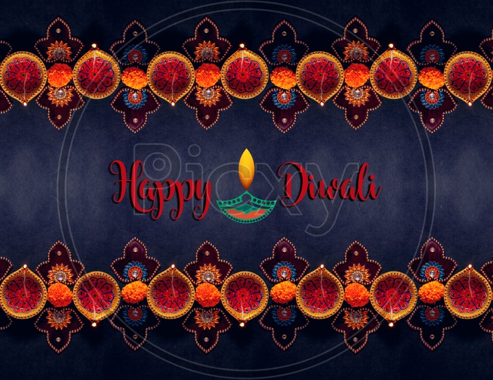 Indian Festival Diwali, Diwali Lamp, Deepavali Diyas Stock Photos