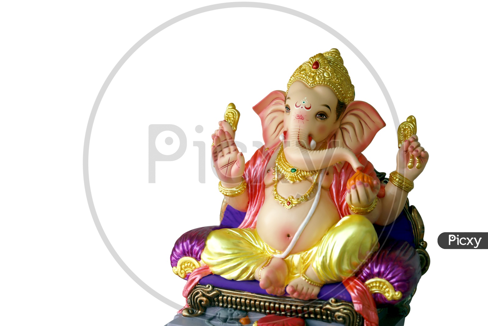 Lord Ganesha Idol with white background / Ganesh Idol