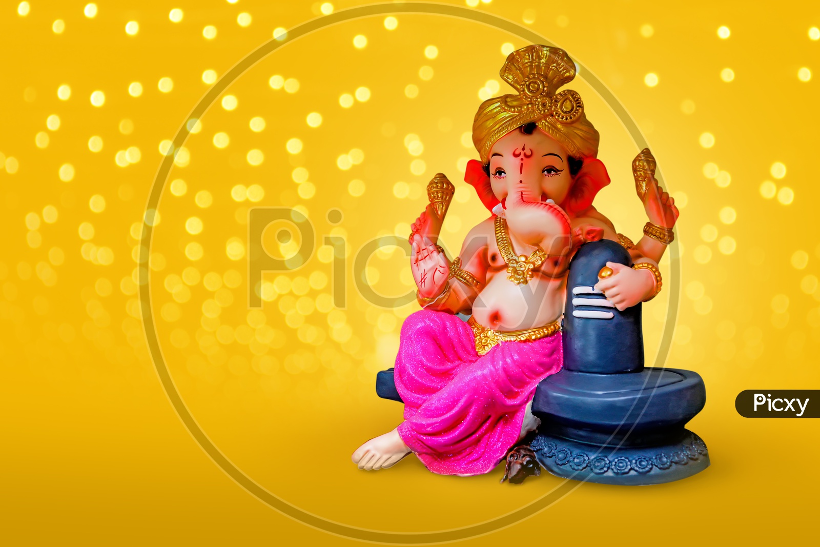 Indian Hindu God Lord Ganesh Template For Festival Wishes