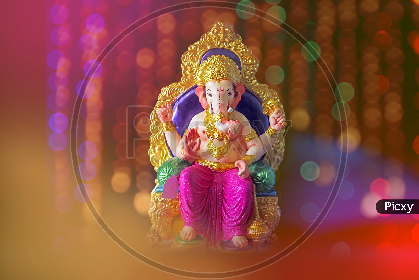 Lord Ganesh Idol / Ganesha Idol with beautiful Bokeh background