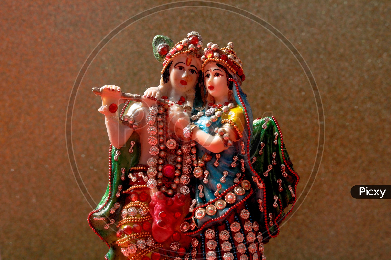 Indian Hindu God and Godess Radha and  krishna Idol