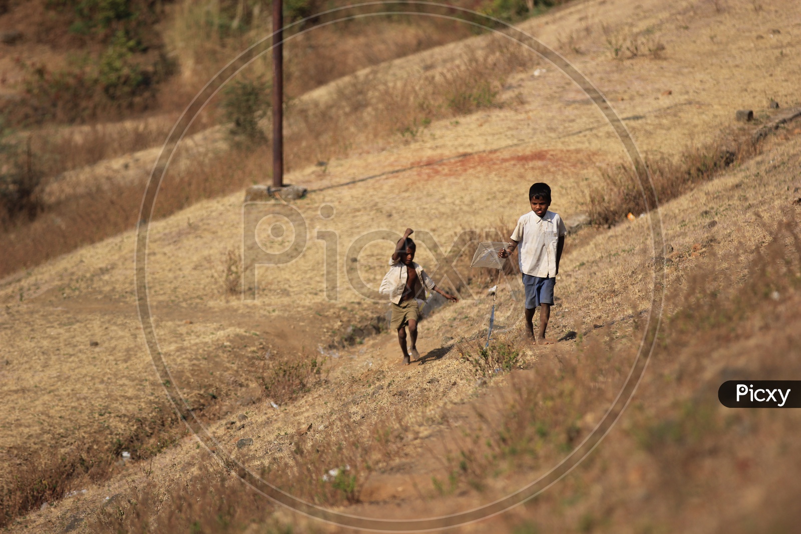 Rural Indian Children Playing