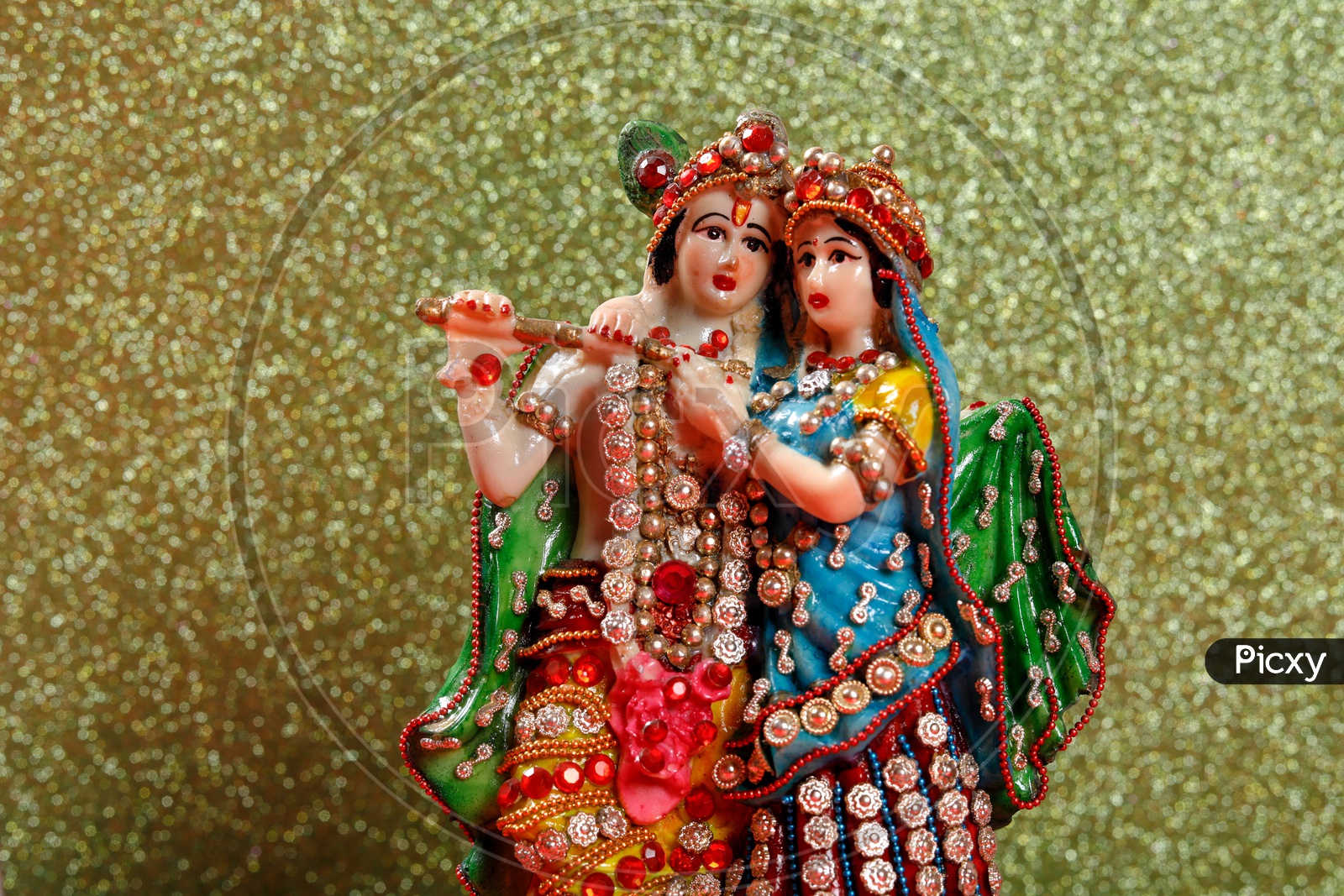 Indian Hindu God and Godess Radha and  krishna Idol