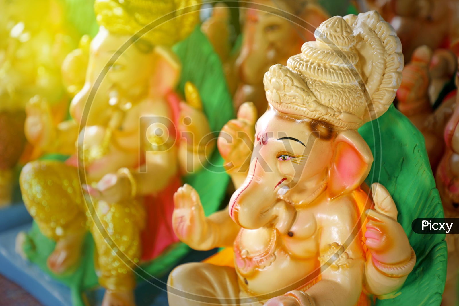 Lord Ganesh Idol placed in a sequence