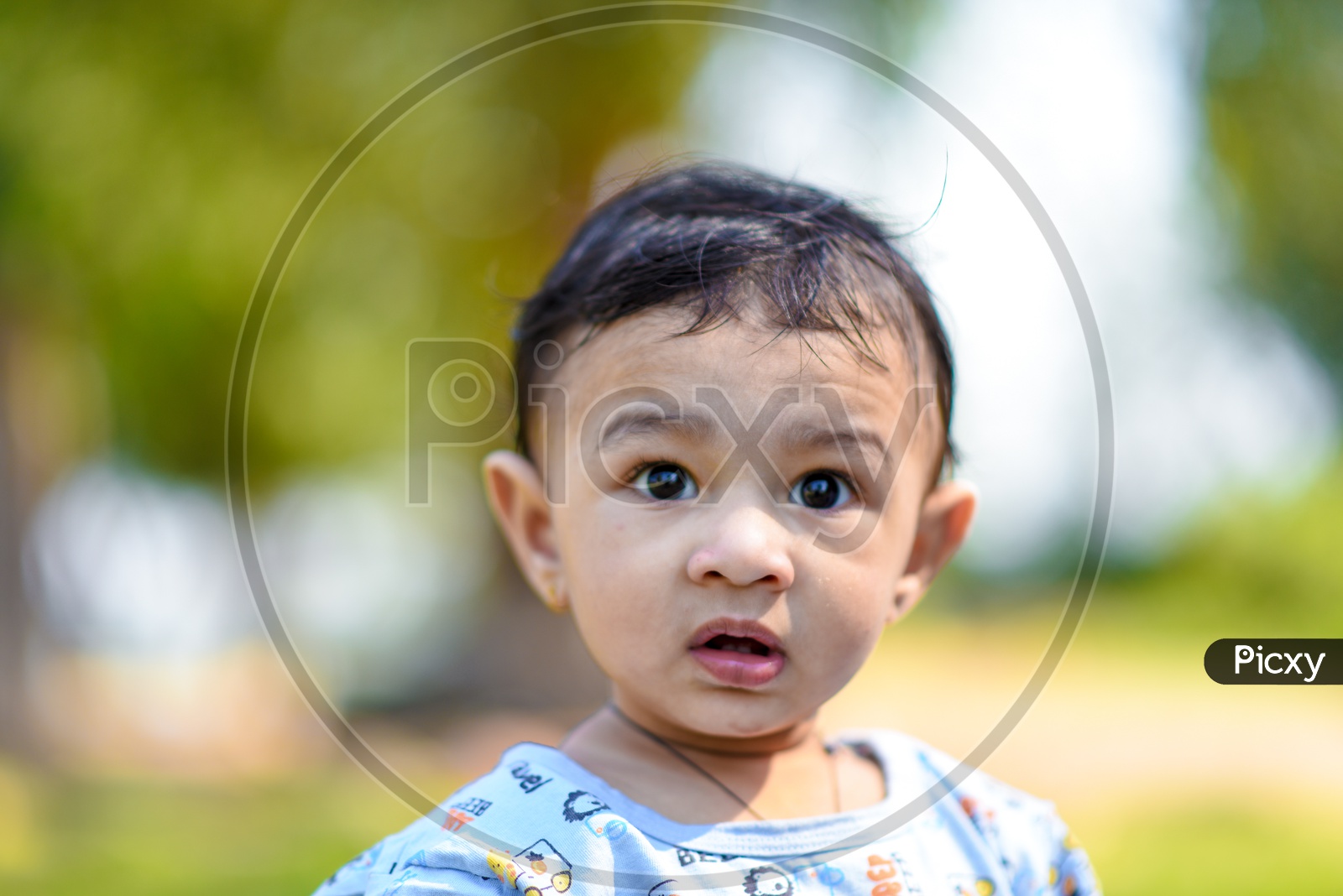 Indian Cute Baby Boy Closeup Shot With Cute Expressions