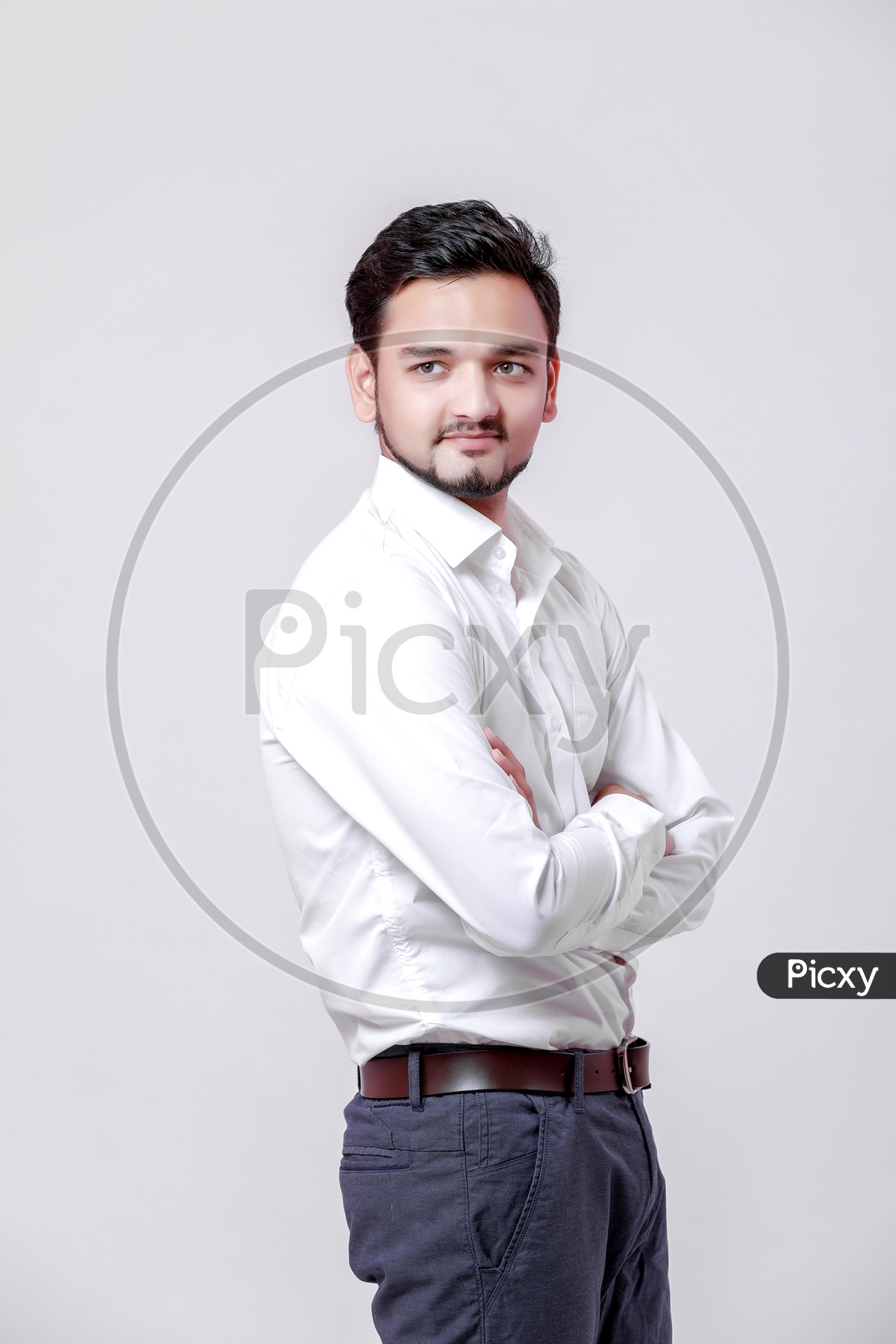Indian Young Professional Man With a Smiling Face On an Isolated White Background