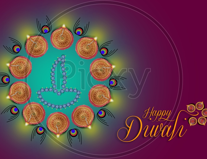 Indian Festival Diwali, Diwali Lamps, Deepavali Diyas