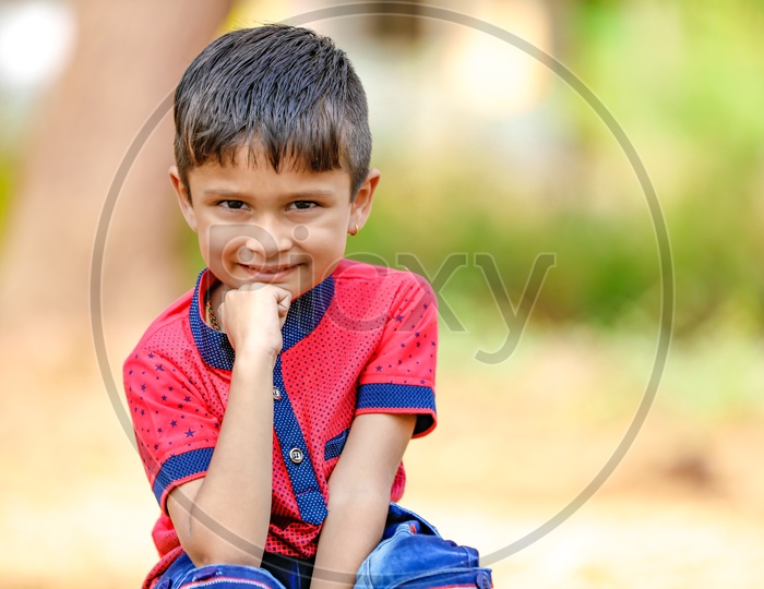 Indian Boy With Expression Closeup Shot