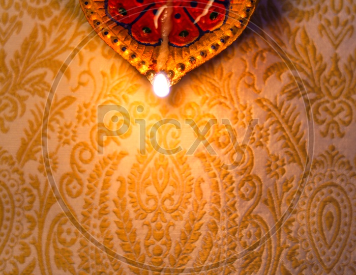 Diwali Indian Festival Diya or lamp / Festival of India